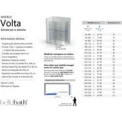 Mampara De Ducha Angular Fijo + Corredera 95-100 Cm + Lateral Fijo 67-69 Cm (ancho Adaptable) Altura 195 Negro Mate Vidrio 6mm Transparente Antical Posición Lateral Fijo Derecha -Mundo Ducha 70239682 4