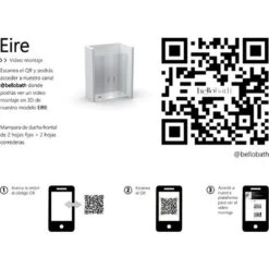 Mampara De Ducha Frontal Ducha 2 Fijos + 2 Correderas 145-150 Cm (ancho Adaptable) Altura 195 Cm Plata Brillo Vidrio 6mm Transparente Antical -Mundo Ducha 70239751 5