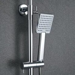 Columna De Ducha Termostática 38 Centígrados Columna De Ducha Sin Grifo Conjunto De Ducha La Ducha Fija Y La Ducha De Mano, Altura Ajustable 82-115cm 9 Columna De Ducha Termostática 38 Centígrados Columna De Ducha Sin Grifo Conjunto De Ducha La Ducha Fija Y La Ducha De Mano, Altura Ajustable 82-115cm -Mundo Ducha 70728268 3