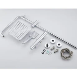 Columna De Ducha Termostática 38 Centígrados Columna De Ducha Sin Grifo Conjunto De Ducha La Ducha Fija Y La Ducha De Mano, Altura Ajustable 82-115cm 10 Columna De Ducha Termostática 38 Centígrados Columna De Ducha Sin Grifo Conjunto De Ducha La Ducha Fija Y La Ducha De Mano, Altura Ajustable 82-115cm -Mundo Ducha 70728268 4