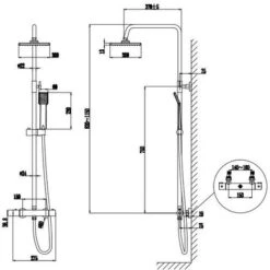 Columna De Ducha Termostática 38 Centígrados Columna De Ducha Sin Grifo Conjunto De Ducha La Ducha Fija Y La Ducha De Mano, Altura Ajustable 82-115cm 11 Columna De Ducha Termostática 38 Centígrados Columna De Ducha Sin Grifo Conjunto De Ducha La Ducha Fija Y La Ducha De Mano, Altura Ajustable 82-115cm -Mundo Ducha 70728268 5