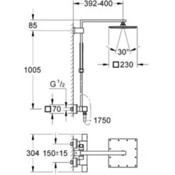 GROHE Columna De Ducha Termostática Euphoria Cube System 230 -Mundo Ducha 70903590 4