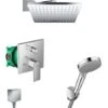 Hansgrohe Vernis Shape Conjunto De Ducha Empotrada Todo En Uno Con Ducha Fija De 23 Cm + Teleducha De 2 Chorros, Cromo (VernisShape-1) 2 Hansgrohe Vernis Shape Conjunto De Ducha Empotrada Todo En Uno Con Ducha Fija De 23 Cm + Teleducha De 2 Chorros, Cromo (VernisShape-1) -Mundo Ducha 73098379 1