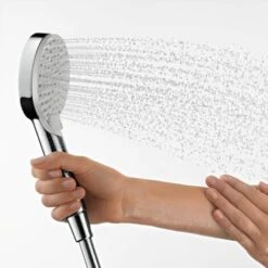 Hansgrohe Vernis Shape Conjunto De Ducha Empotrada Todo En Uno Con Ducha Fija De 23 Cm + Teleducha De 2 Chorros, Cromo (VernisShape-1) -Mundo Ducha 73098379 3