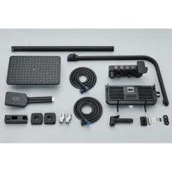 Columna De Ducha Negra Conjunto De Ducha Con Repisa De Baño, Teleducha -Mundo Ducha 73922200 3