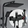 Columna De Ducha Termostática Negra Grifo De Ducha Kit De Ducha Sistema De Ducha De Lluvia Cabezal De Ducha -Mundo Ducha 73922207 1