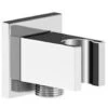 Roca SQUARE - Toma De Agua Cromada De 1/2" Para Flexible De Ducha Con Soporte Para Ducha De Mano Integrado -Mundo Ducha 74920476 1
