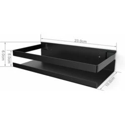 Estante De Ducha Sin Perforación, Estante De Ducha De Baño Autoadhesivo De Acero Inoxidable SUS304 (negro) -Mundo Ducha 74974141 5