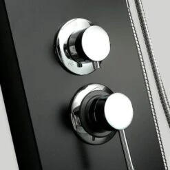 DP Grifería - Columna De Ducha Hidromasaje Para Baño (aluminio) Color Negro Modelo Santorini -Mundo Ducha 7595224 3