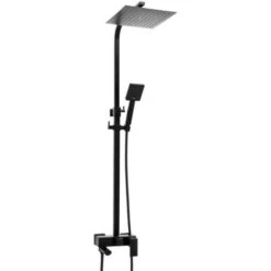 Set De Ducha - Cuadrado - Con Grifo Bañera - Y Ducha Rain 25cm - Negro -Mundo Ducha 76153218 3