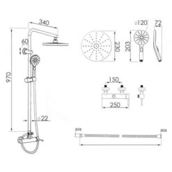 Ducha De Lluvia Dorada 23 Cm -Mundo Ducha 76153246 3