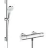 HANSGROHE Crometta Vario Combinación De Ducha Con Barra 65 Cm / Ecostat 1001 CL Blanco/cromo - 27812400 -Mundo Ducha 77738766 1