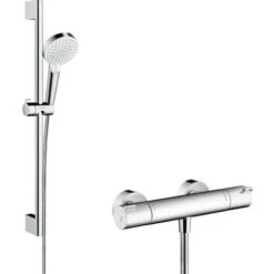 HANSGROHE Crometta Vario Combinación De Ducha Con Barra 65 Cm / Ecostat 1001 CL Blanco/cromo - 27812400