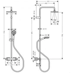 Hansgrohe Barra De Ducha Vernis Shape 230 De 1 Chorro EcoSmart 9l/min Con Mezclador Termostático, Cromo (26097000hansgrohe) -Mundo Ducha 78721281 3