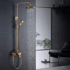 Auralum Columna De Ducha En Acero Inoxidable Con Dos Salidas De Tipo Lluvia Y Castada -Mundo Ducha 78944056 3