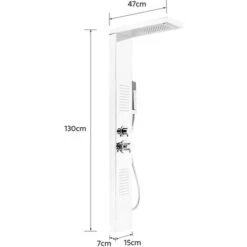 Columna De Ducha ​con 4 Jets De Hidromasaje, Con Ducha De Mano,​Acero Inoxidable - Plata -Mundo Ducha 79480247 5