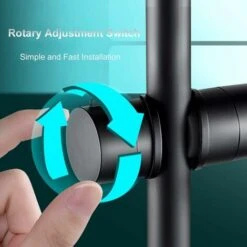 Soporte De Ducha, Soporte De Cabezal De Ducha Universal Negro Para Barra De Ducha De 18-25 Mm Soporte De Cabezal De Ducha De ABS Sólido Grueso Y Versión Mejorada, Negro Mate READCLY -Mundo Ducha 80951979 4