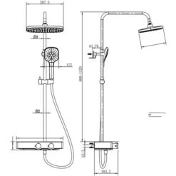 Swiss Aqua Technologies Barra De Ducha Con Mezclador Termostático, Ducha Fija XXL De 28,7cm, Barra Regulable En Altura, Blanco/Cromo (SATSSTHP) -Mundo Ducha 81529388 5