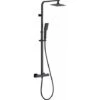 Columna Termostática SKARA Con Rociador Acero 25 Negro Mate - KÄLLA -Mundo Ducha 82157046 1