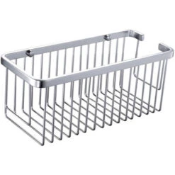 Cesta De Ducha Rectangular Modelo SIR Fabricada En Aluminio De 30 Cm De Largo Para Función Portagel. No Se Oxida