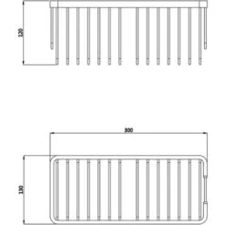 Cesta De Ducha Rectangular Modelo SIR Fabricada En Aluminio De 30 Cm De Largo Para Función Portagel. No Se Oxida -Mundo Ducha 8253491 5