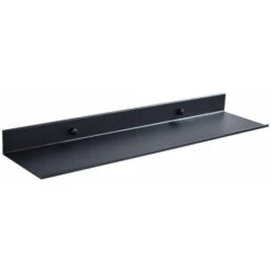 Estante De Baño, Estante De Baño Negro Estantes Flotantes De Aluminio Que Ahorran Espacio Estante De Almacenamiento Tocador Estante De Pared
