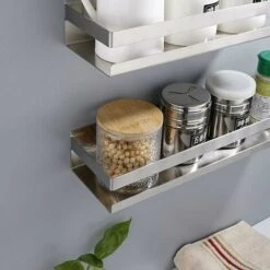 Estante De Pared Para Baño 20-40 Cm Moderno Negro Mate Baño Cocina Ducha Cepillado (40-116 Cm) -Mundo Ducha 87690405 3