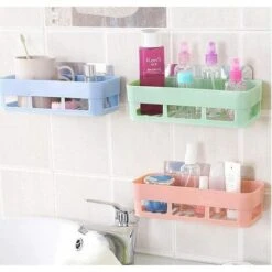 Estantes De Almacenamiento Para Baño, Cestas Rectangulares Autoadhesivas A Prueba De Herrumbre, Estante De Ducha Sin Perforación Para Jabón De Champú (azul Claro, Verde Claro, Rosa Claro) 9 Estantes De Almacenamiento Para Baño, Cestas Rectangulares Autoadhesivas A Prueba De Herrumbre, Estante De Ducha Sin Perforación Para Jabón De Champú (azul Claro, Verde Claro, Rosa Claro) -Mundo Ducha 87701780 3