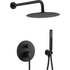 CONJUNTO DUCHA EMP 2 VIAS PLENUM NEGRO MATE