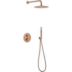 Conjunto De Ducha Termostático Empotrado Monza Oro Cepillado [ IMEX® ]