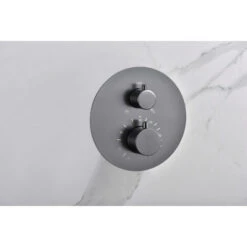 Conjunto De Ducha Termostático Empotrado Monza Black Gun Metal [ IMEX® ] -Mundo Ducha 88500709 5