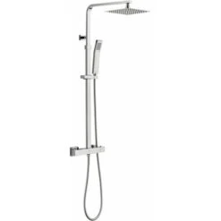 Columna Termostática Skara Con Rociador Acero 20 - KÄLLA