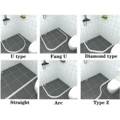 LITZEEBarrera De Inundación Sello De Barra De Umbral Tira De Puerta Interior Plegable Mampara De Baño De Ducha Para Separación Húmeda Y Seca Adecuado Para Cocina Y Baño (100 Cm, Blanco) -Mundo Ducha 88934469 4