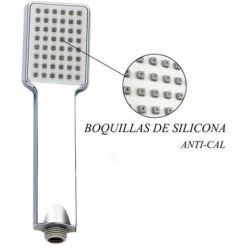 Aica Columna Ducha Cromada Con Grifo Termostático 38°C, Ducha De Baño, Rociador Cuadrado Con Manguera Cromada Plata Brillante, Ducha Lluvia, 80-116 Cm -Mundo Ducha 90755212 3