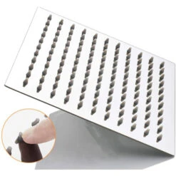 Aica Columna De Ducha Termostática, Ducha De Baño, Rociador Superior Grande Y Pulverizador De Mano Cuadrado Con Manguera Y Grifo En Cromo De Acero Inoxidable, Ducha Lluvia, 80-120 Cm -Mundo Ducha 90755248 5