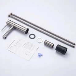 ONECE Grifo De Lavabo, Grifo Baño Monomando, Grifos Mezclador Para Lavabo Anti-ruido, Grifo Lavabo De Acero Inoxidable 304, Aireador Extraíble, Agua Fría Y Caliente, Válvula De Cerámica, Cepillado -Mundo Ducha 90996696 5