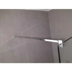 MAMPARAS DE DUCHA FRONTALES PUERTA FIJO WALK IN ANTICAL Outletaseo® 8MM CRISTAL BARRA 60CM-100CM 【50 CM】 -Mundo Ducha 91977220 4