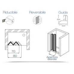 Cabina De Ducha Nicho Virgin 70xh185 En Apertura Lateral De Pvc -Mundo Ducha 94040306 3
