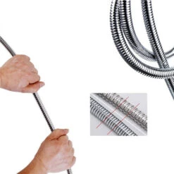 Flexo De Ducha Universal De Acero Inoxidable Extensible Desde 175 A 225 Cm. Con Acabados En Cromo Brillo. Manguera Especialmente Reforzada Para Mayor Resistencia -Mundo Ducha 9409648 4