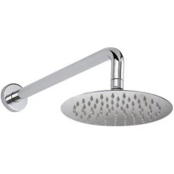 Brazo De Ducha Redondo Pared. Largo 37cm. Soporte Para Duchón Rociador Fijo. De Formas Redondeadas Para Anclados A Pared -Mundo Ducha 9409650 4