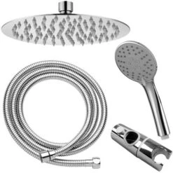 Columna De Ducha SIN GRIFERÍA Extensible De 80 A 120 Cm. Se Conecta A Grifos De Ducha Estandar. Incluye Desviador, 2 Flexos De 60cm Y 175cm, Ducha De Mano Hidromasaje Y Rociador Superior Redondos -Mundo Ducha 9409663 4