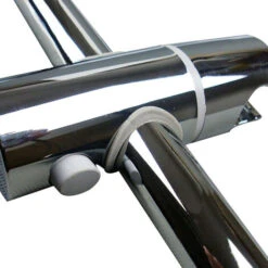 Kit Barra De Ducha BAR, Con Soporte Deslizante Para Maneral, Tubo De Diámetro De 25 Mm Fabricado En Acero Inoxidable. Soportes De Fijación Y Deslizante En ABS -Mundo Ducha 9409680 4