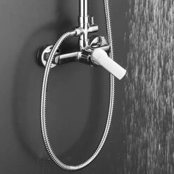 Grifo Monomando Para Columna De Ducha Combi SIO. Con Maneta Alargada De Fácil Accionamiento. Acabado Cromo Brillo, Fabricado En Latón -Mundo Ducha 9409687 4