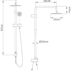 Columna De Ducha De Acero Inoxidable Monomando Serie Europa - IMEX -Mundo Ducha 9581168 4