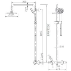 Columna De Ducha De Acero Inoxidable Termostatica Serie Londres - IMEX -Mundo Ducha 9581233 3