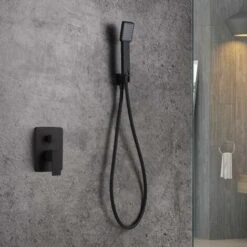 Kit Ducha Empotrada Negro Mate Serie Dublin - IMEX