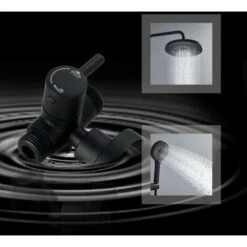 Columna De Ducha Altura Y Bajada Altura Ajustable Set Completo Ducha Negra -Mundo Ducha 96069371 4